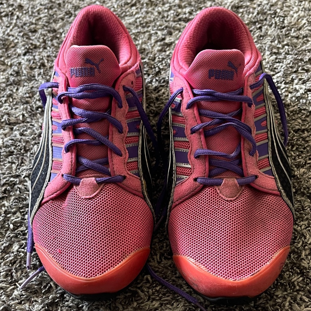Puma Women's Pink and Purple Athletic Shoes (8.5)